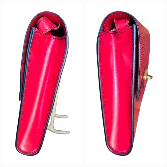 Louis Vuitton Pochette Red Epi Leather Convertible Crossbody Clutch - Picture 7 of 13